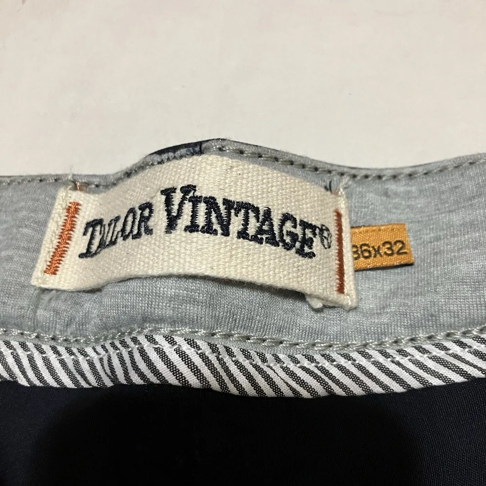 Tailor Vintage Men Size 36 X 32 Navy Performance Tech Golf Canaan Slim Fit Pants